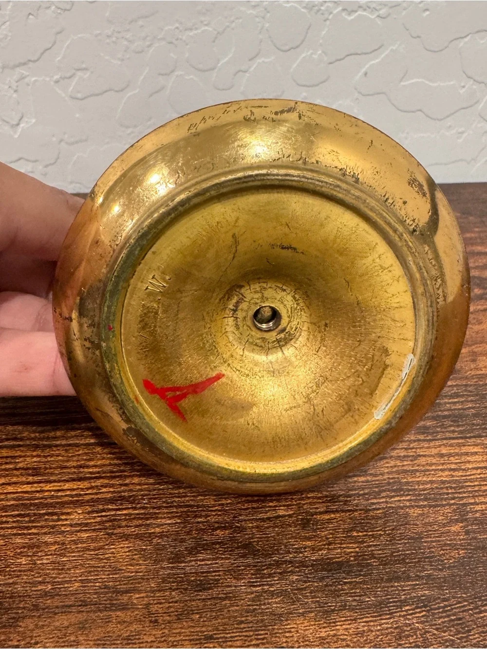 Vintage Dragon Devil Koi Fish Bronze Brass Chamber Candlestick Holder Finger